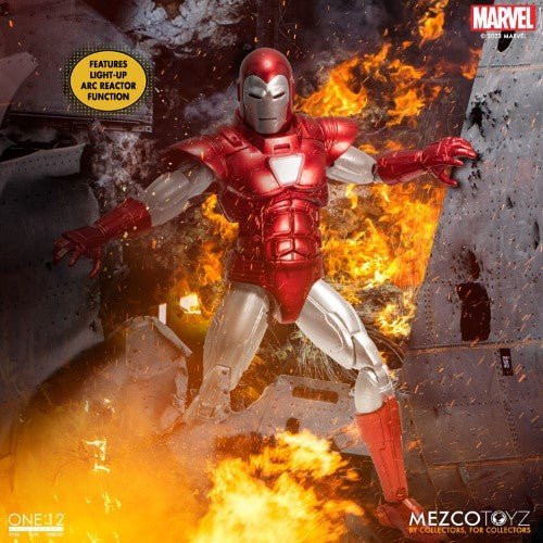Mezco Toyz Iron Man Silver Centurion Edition One:12 Collective Action Figure - by Mezco Toyz