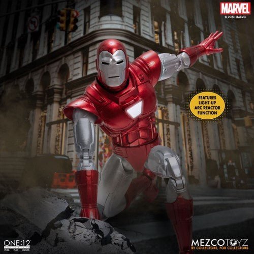 Mezco Toyz Iron Man Silver Centurion Edition One:12 Collective Action Figure - by Mezco Toyz