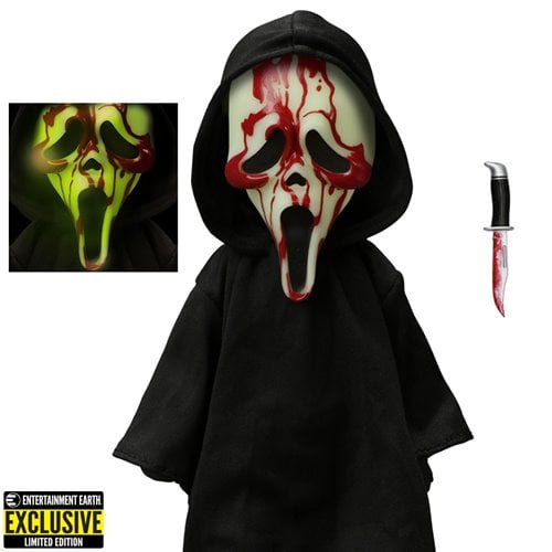 Mezco Toyz LDD Presents Ghost Face Bloody Glow-in-the-Dark Edition 10-Inch Doll - Entertainment Earth Exclusive - by Mezco Toyz | Buy at ToyShnip
