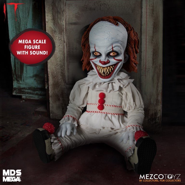 Mezco Toyz MDS Mega Scale IT: Talking Sinister Pennywise 15-Inch Doll - by Mezco Toyz | Buy at ToyShnip