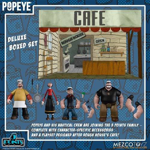 Mezco Toyz Popeye 5 Points Deluxe Box Set - by Mezco Toyz | Buy at ToyShnip
