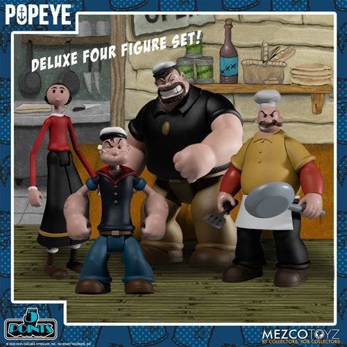 Mezco Toyz Popeye 5 Points Deluxe Box Set - by Mezco Toyz | Buy at ToyShnip