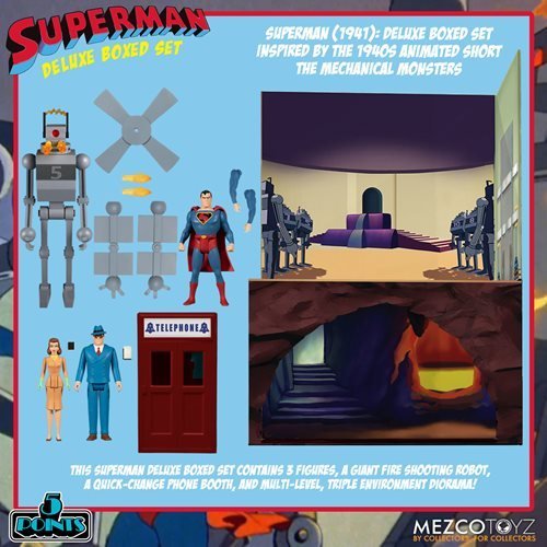 Mezco Toyz Superman (1941): The Mechanical Monsters 5 Points Deluxe Boxed Set - by Mezco Toyz | Buy at ToyShnip