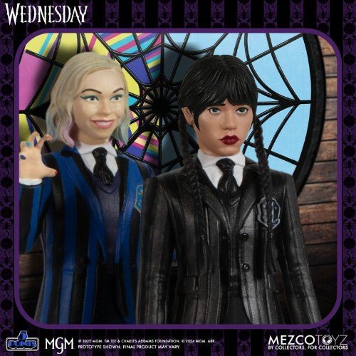 Mezco Toyz Wednesday 5 Points Wednesday & Enid Boxed Set Action Figures - by Mezco Toyz