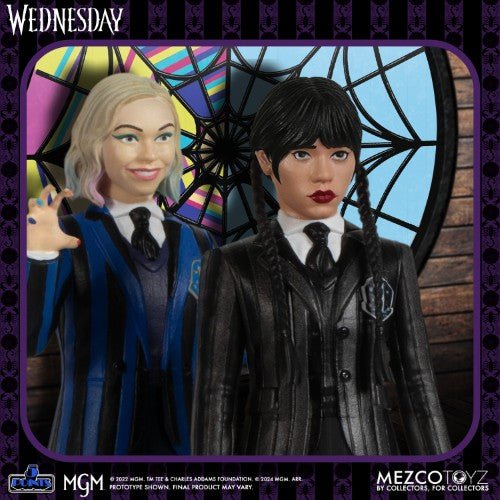 Mezco Toyz Wednesday 5 Points Wednesday & Enid Boxed Set Action Figures - by Mezco Toyz | Buy at ToyShnip