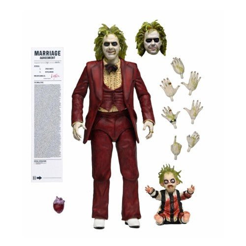 NECA Beetlejuice Beetlejuice Red Tuxedo 7 - Inch Ultimate Action Figure - by NECA