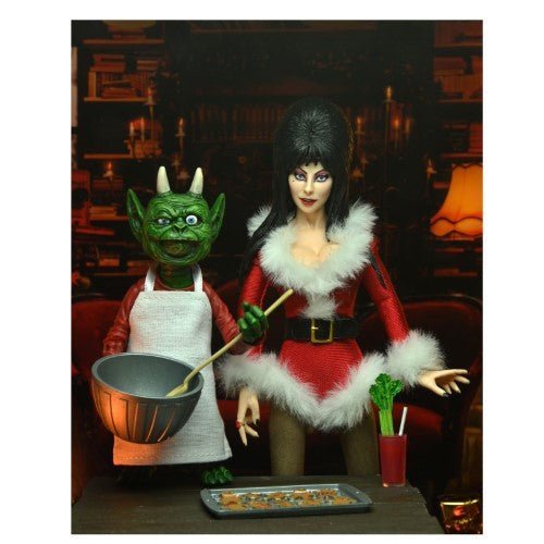 NECA Elvira Very Scary Xmas Clothed 8 - Inch Scale Action Figure - by NECA