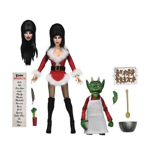 NECA Elvira Very Scary Xmas Clothed 8 - Inch Scale Action Figure - by NECA