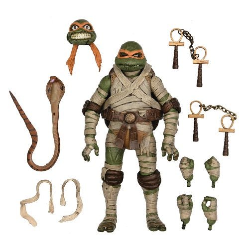 NECA Universal Monsters X TMNT Michelangelo as The Mummy Ultimate 7-In Action Figure - by NECA | Buy at ToyShnip