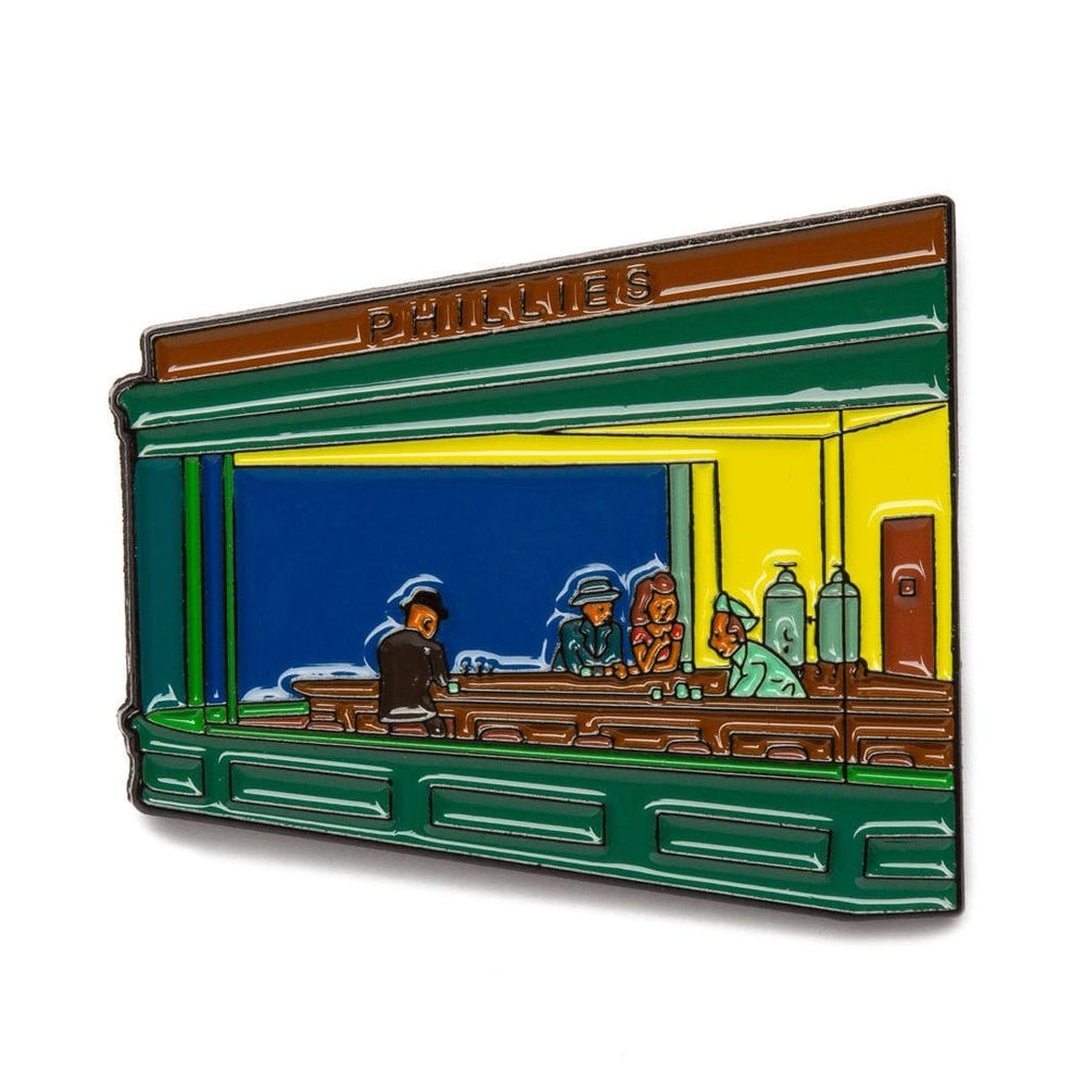 Nighthawks by Edward Hopper Enamel Pin - Today is Art Day - by Today Is Art Day | Buy at ToyShnip