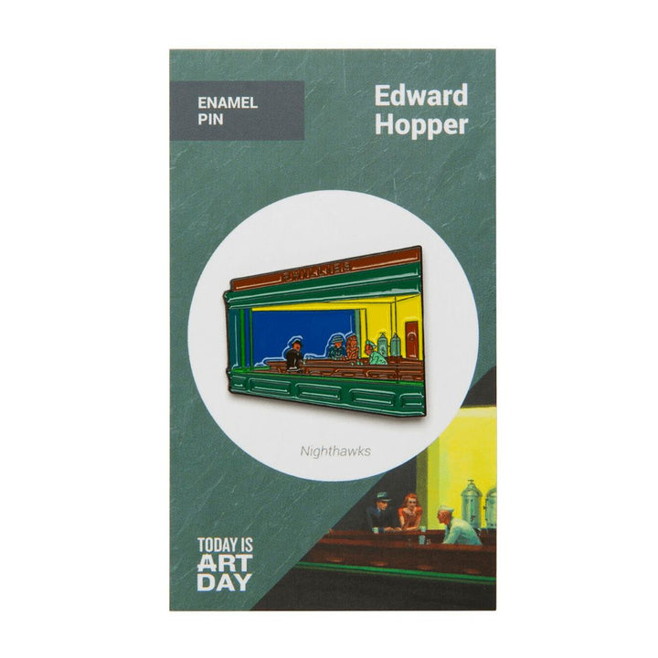 Nighthawks by Edward Hopper Enamel Pin - Today is Art Day - by Today Is Art Day | Buy at ToyShnip