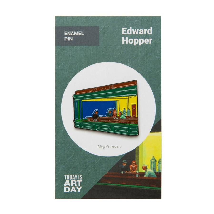 Nighthawks by Edward Hopper Enamel Pin - Today is Art Day - by Today Is Art Day | Buy at ToyShnip