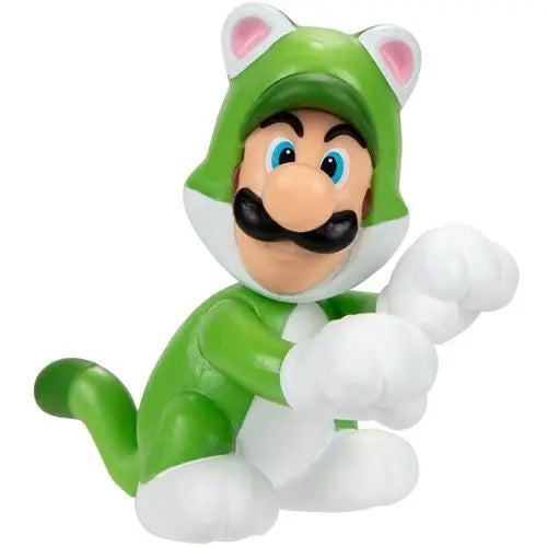 Nintendo Super Mario 2 1/2" Mini-Figure - Cat Luigi - by Jakks Pacific | Buy at ToyShnip