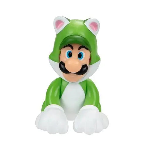 Nintendo Super Mario 2 1/2" Mini-Figure - Cat Luigi - by Jakks Pacific | Buy at ToyShnip
