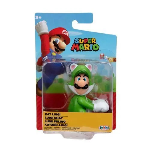 Nintendo Super Mario 2 1/2" Mini-Figure - Cat Luigi - by Jakks Pacific | Buy at ToyShnip