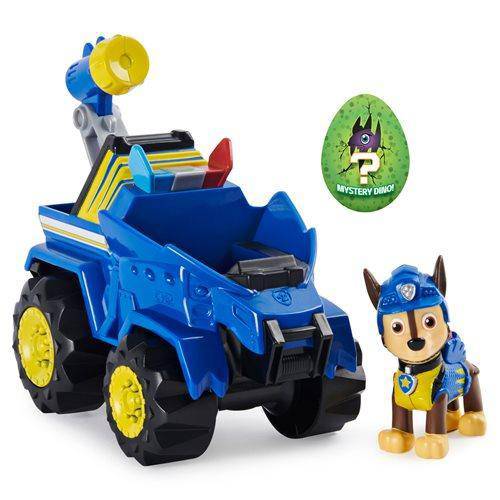 PAW Patrol Dino Rescue Deluxe Rev-Up Vehicle and Figure - Chase - by Spin Master | Buy at ToyShnip