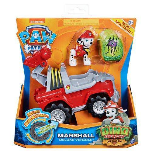 PAW Patrol Dino Rescue Deluxe Rev-Up Vehicle and Figure - Marshall - by Spin Master | Buy at ToyShnip