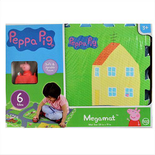 Peppa Pig - 6 Tiles - 28 x 19 Inch - Mega Floor Mat with Vehicle - by TCG Toys | Buy at ToyShnip