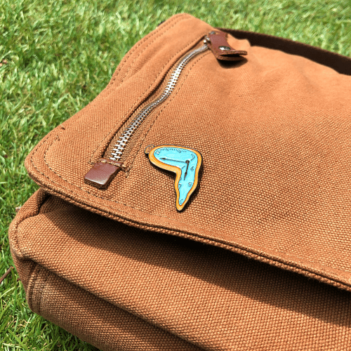 Persistence of Memory - Salvador Dali Enamel Pin - Today is Art Day - by Today Is Art Day