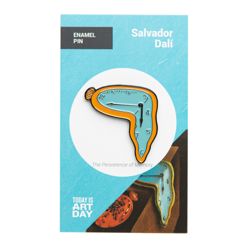 Persistence of Memory - Salvador Dali Enamel Pin - Today is Art Day - by Today Is Art Day