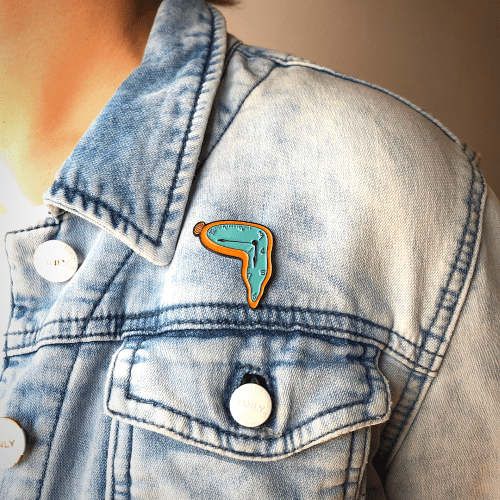 Persistence of Memory - Salvador Dali Enamel Pin - Today is Art Day - by Today Is Art Day