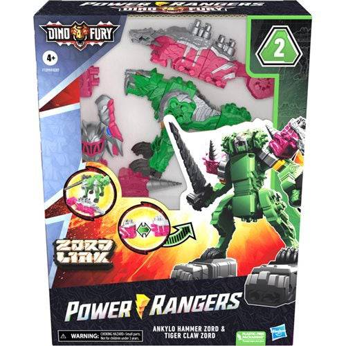 Power Rangers Dino Fury Ankylo Hammer and Tiger Claw Zord Set - by Hasbro | Buy at ToyShnip