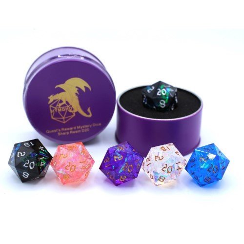 Quest's Reward Mystery D20 Dice (1 Random Dice per Pack) - Choose a Design - by Hymgho | Buy at ToyShnip