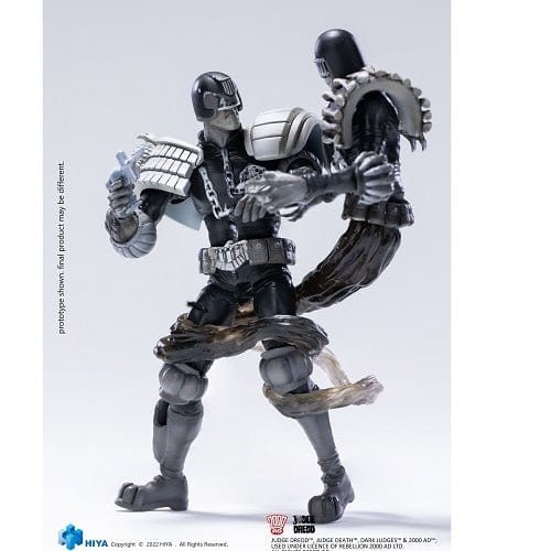 SDCC 2022 Judge Dredd VS Judge Death Black & White 1/18 Scale Figure 2 Pack - by Hiya Toys | Buy at ToyShnip
