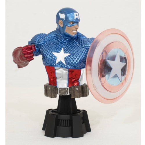SDCC 2023 Marvel Captain America Holo Shield Resin Bust - by Diamond Select | Buy at ToyShnip