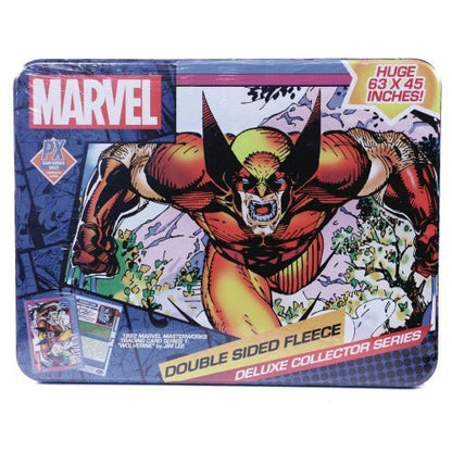 SDCC 2023 Marvel Wolverine Card Deluxe Fleece Blanket Tin - Previews Exclusive - by Surreal Entertainment | Buy at ToyShnip