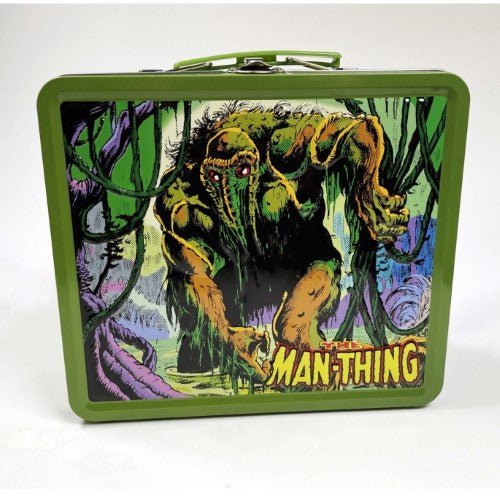 SDCC 2023 Tin Titans Marvel Man-Thing Lunchbox with Thermos - Previews Exclusive - by Surreal Entertainment | Buy at ToyShnip