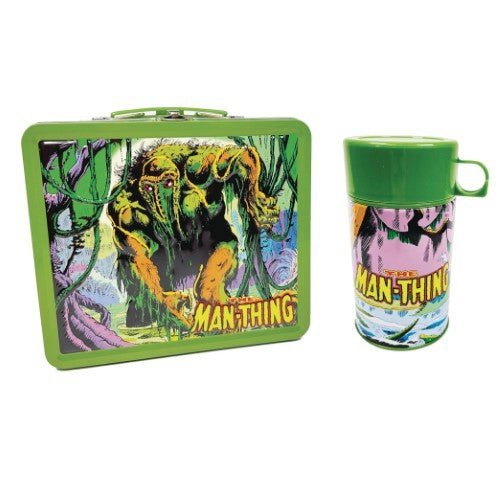 SDCC 2023 Tin Titans Marvel Man-Thing Lunchbox with Thermos - Previews Exclusive - by Surreal Entertainment | Buy at ToyShnip