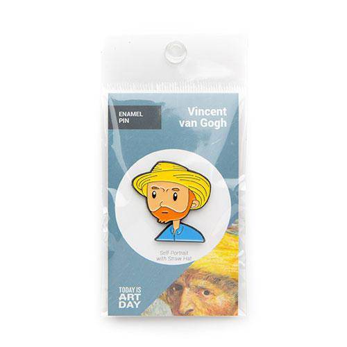 Self-Portrait with Straw Hat Enamel Pin - Today is Art Day - by Today Is Art Day | Buy at ToyShnip