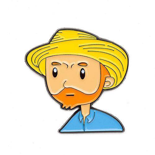 Self-Portrait with Straw Hat Enamel Pin - Today is Art Day - by Today Is Art Day | Buy at ToyShnip