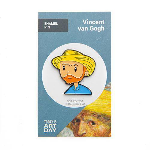 Self-Portrait with Straw Hat Enamel Pin - Today is Art Day - by Today Is Art Day | Buy at ToyShnip