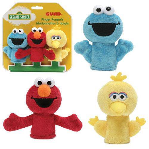 Sesame Street Elmo, Big Bird, and Cookie Monster Finger Puppet Set - by Gund | Buy at ToyShnip