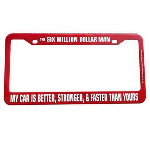 Six Million Dollar Man License Plate Frame - by Bif Bang Pow! | Buy at ToyShnip