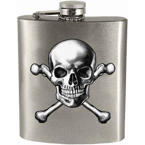 Skull and Crossbones 7oz. Hip Flask - by Spoontiques | Buy at ToyShnip