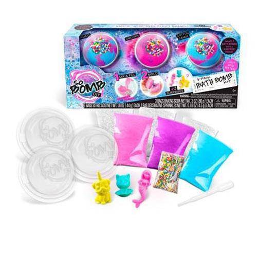 So Bomb DIY - Bath Bomb 3 Pack - Mermaid/Unicorn/Cotton Candy - by Canal Toys USA | Buy at ToyShnip