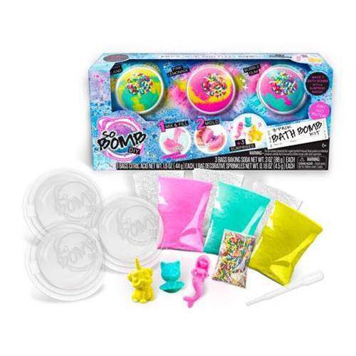 So Bomb DIY - Bath Bomb 3 Pack - Sunny Island/Pink Lemonade/Bubble Gum - by Canal Toys USA | Buy at ToyShnip
