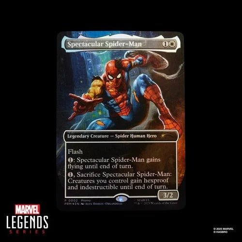 Spider - Man Marvel Legends Magic: The Gathering Battle - Damaged Spider - Man 6 - Inch Action Figure and Card - by Hasbro