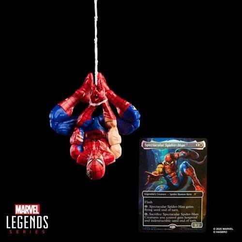 Spider - Man Marvel Legends Magic: The Gathering Battle - Damaged Spider - Man 6 - Inch Action Figure and Card - by Hasbro
