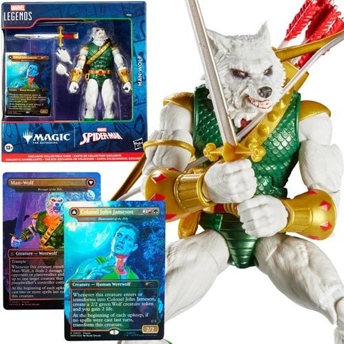 Spider - Man Marvel Legends Magic: The Gathering Man - Wolf 6 - Inch Action Figure and Card - by Hasbro