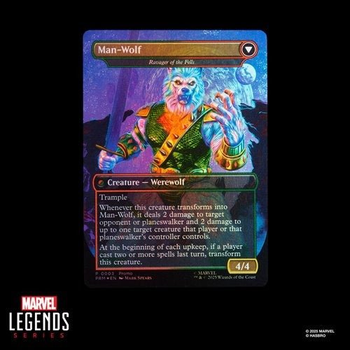 Spider - Man Marvel Legends Magic: The Gathering Man - Wolf 6 - Inch Action Figure and Card - by Hasbro