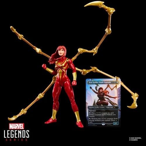 Spider - Man Marvel Legends Magic: The Gathering Mary Jane Watson (Iron Spider) 6 - Inch Action Figure and Card - by Hasbro