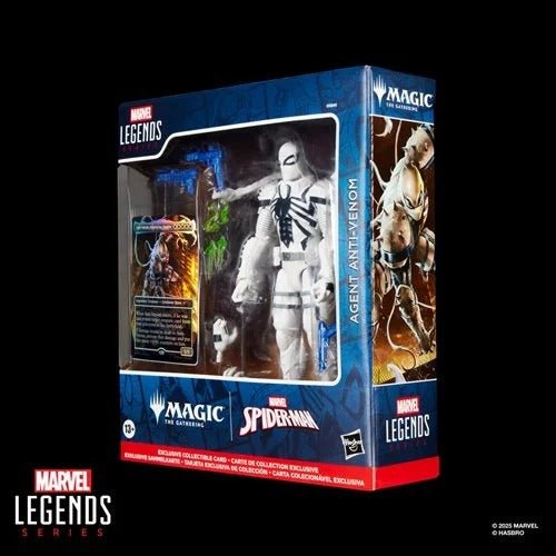 Spider - Man Marvel Legends Series Magic: The Gathering Agent Anti - Venom 6 - Inch Action Figure and Card - by Hasbro