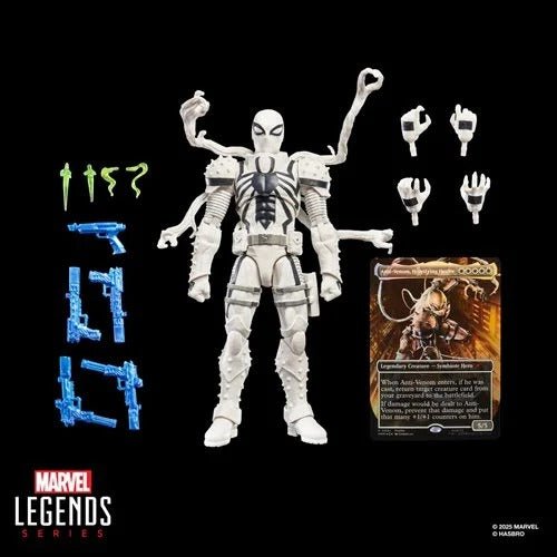 Spider - Man Marvel Legends Series Magic: The Gathering Agent Anti - Venom 6 - Inch Action Figure and Card - by Hasbro