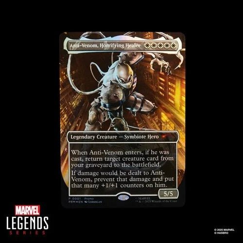 Spider - Man Marvel Legends Series Magic: The Gathering Agent Anti - Venom 6 - Inch Action Figure and Card - by Hasbro