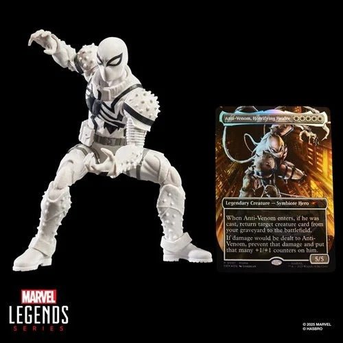 Spider - Man Marvel Legends Series Magic: The Gathering Agent Anti - Venom 6 - Inch Action Figure and Card - by Hasbro