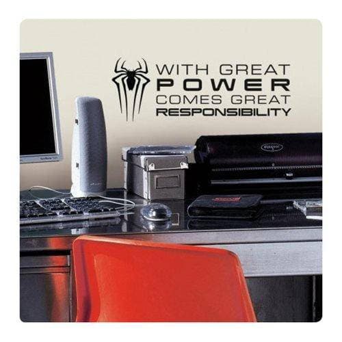 Spider-Man Quote Peel and Stick Giant Wall Decals - by Roommates | Buy at ToyShnip